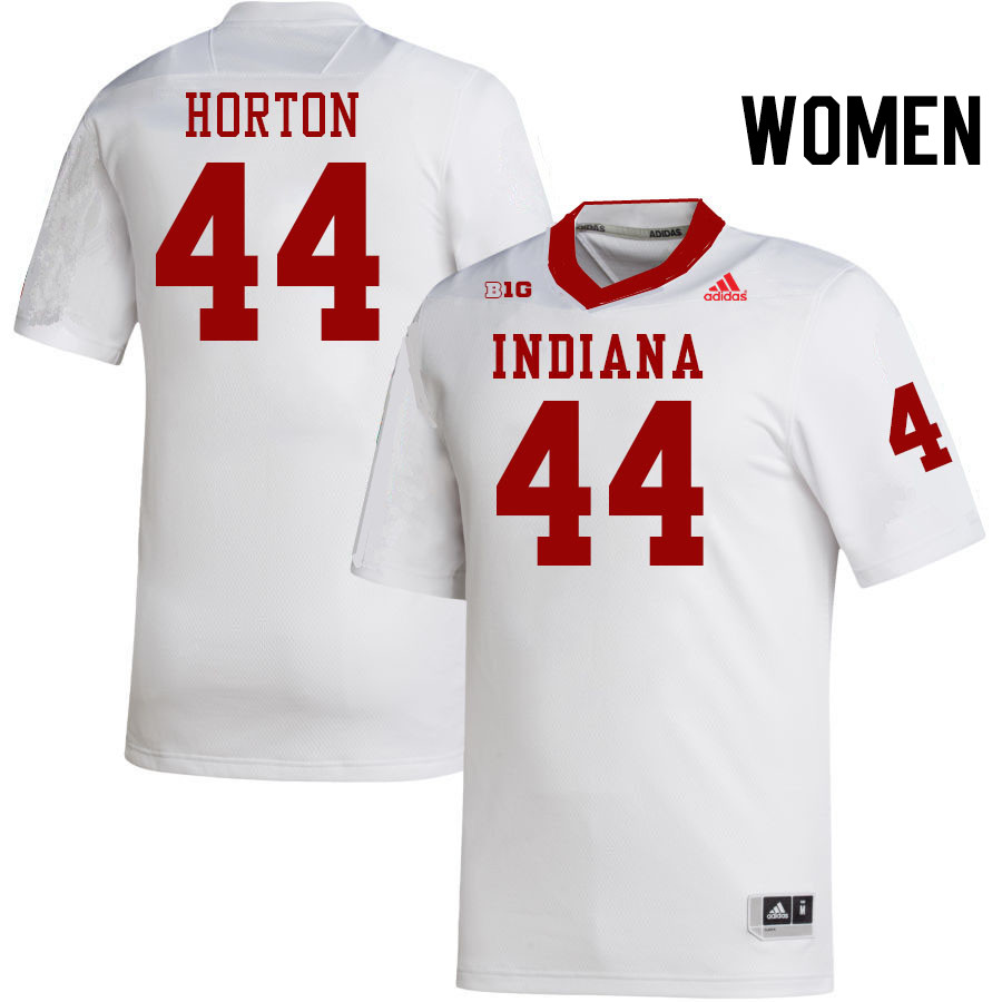 Women #44 Zach Horton Indiana Hoosiers College Football Jerseys Stitched-White